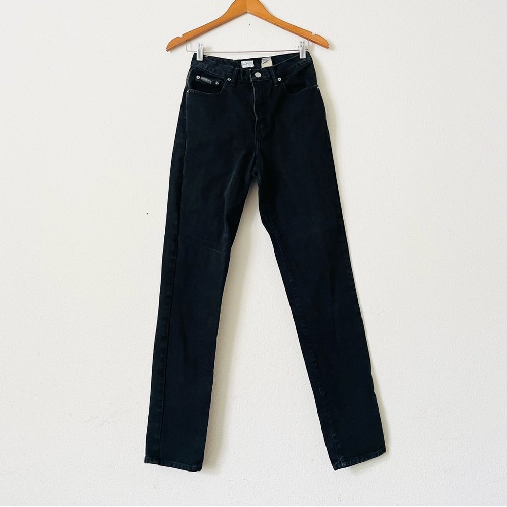Vintage Calvin Klein SIZE 6 black tapered leg high rise jeans